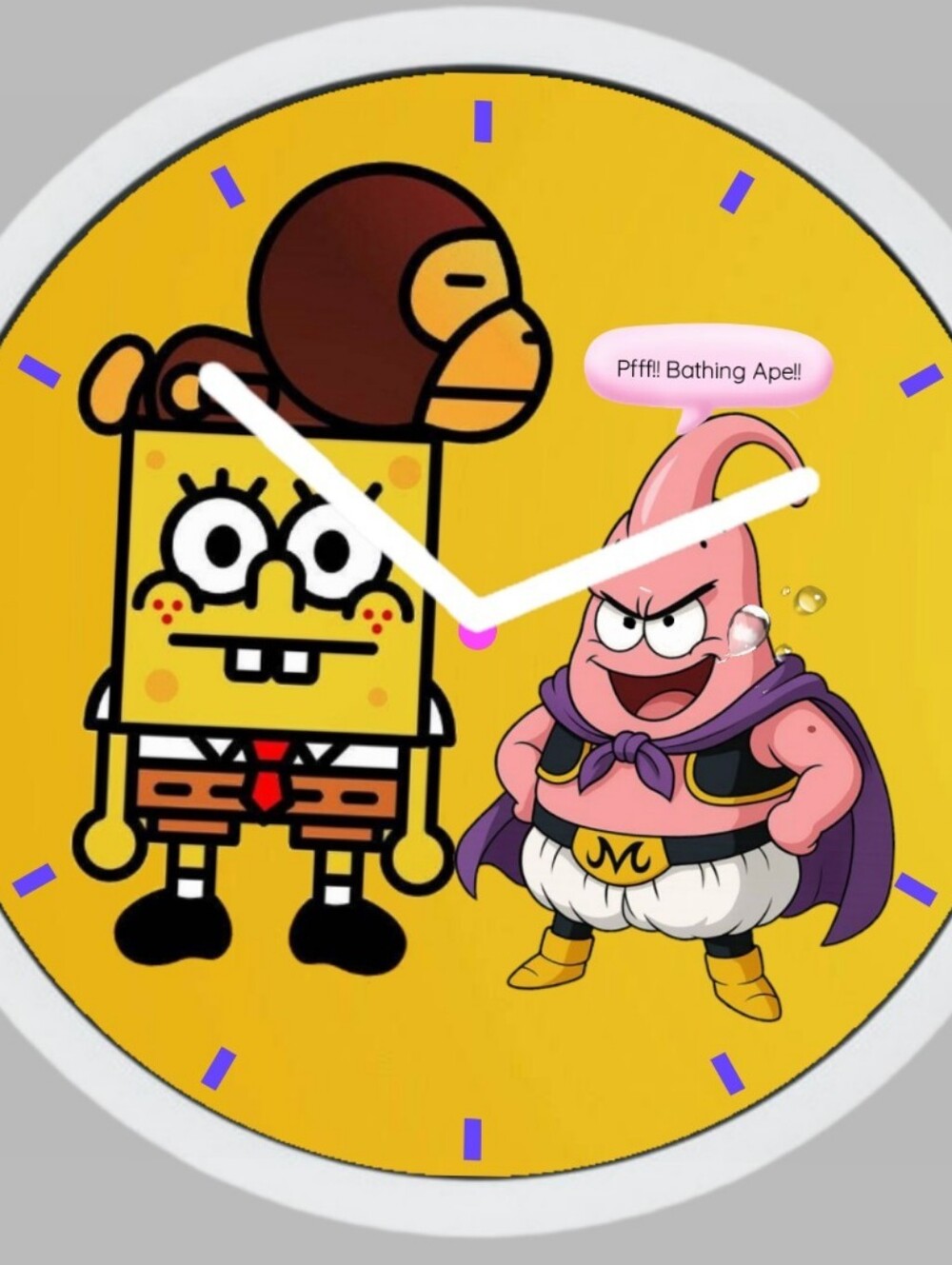 Yellow Cartoon Face Clock - Unbranded
